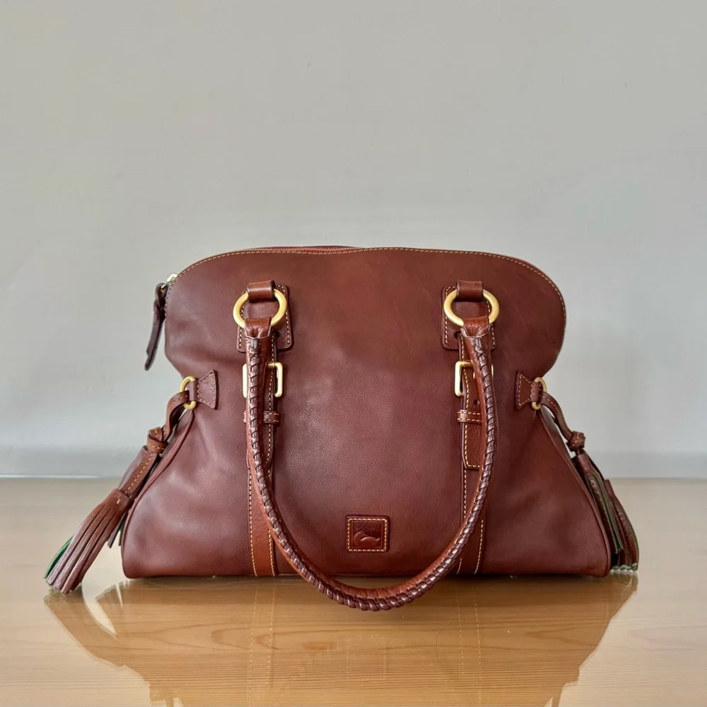 Dooney & Bourke - Florentine Domed Buckle Satchel in chestnut